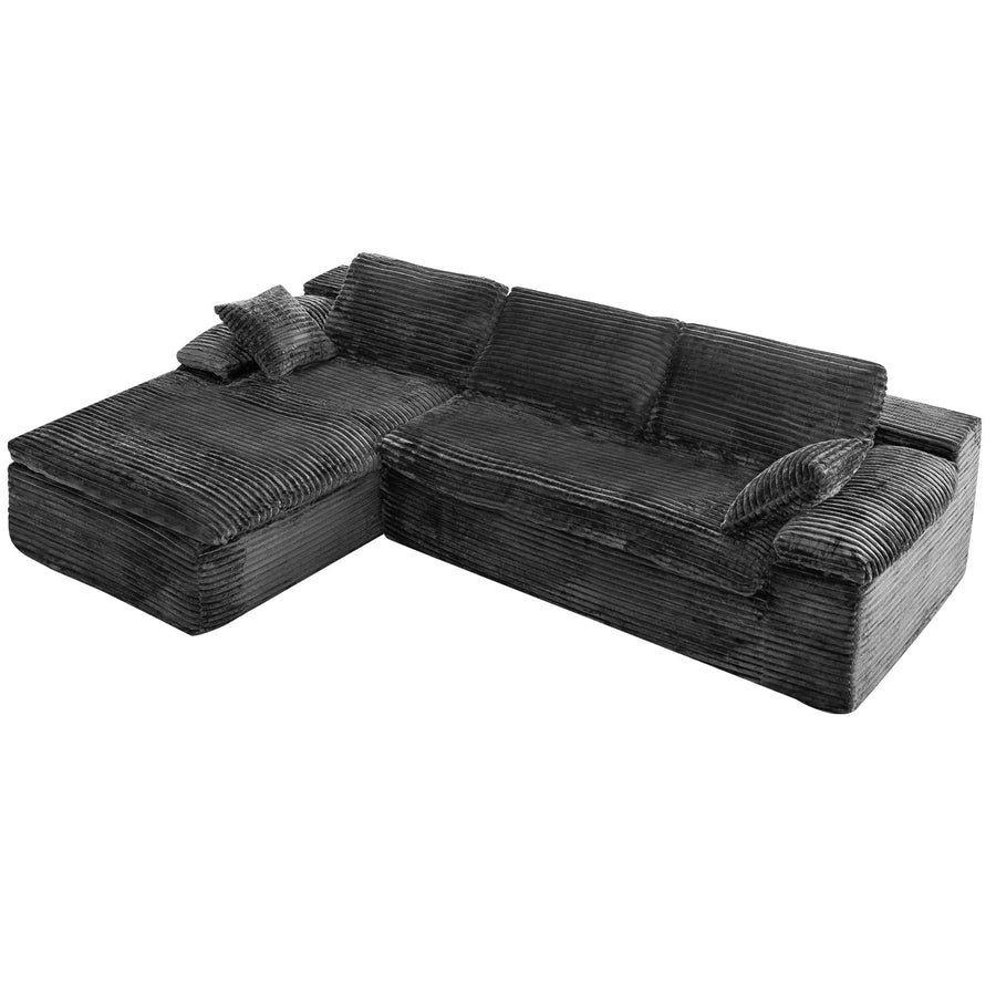 AECOJOY 110" L Shaped Modular Sectional Sofa for Living Room, Cloud Boneless Couch
