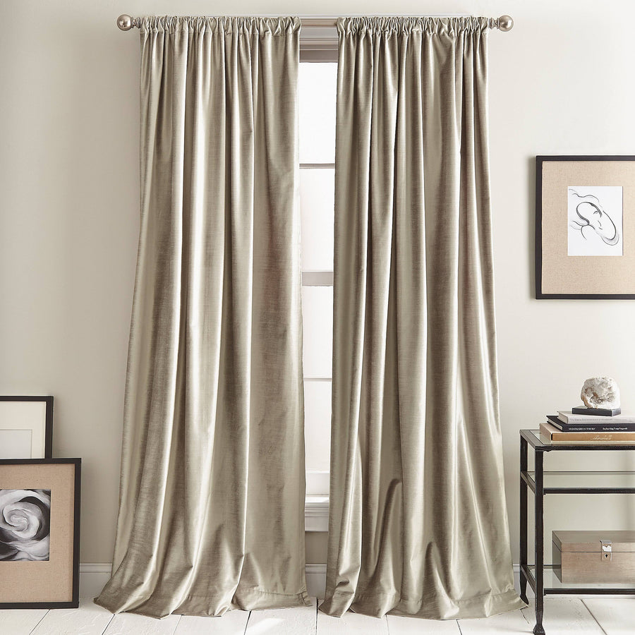 Dkny Modern Knotted Velvet 84" x 50" Window Panel Pair - Champagne