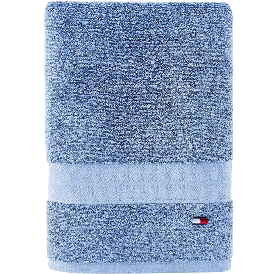 Tommy Hilfiger Modern American 30" x 54" Cotton Bath Towel - Mist Blue