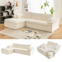 AECOJOY 110" L Shaped Modular Sectional Sofa for Living Room, Cloud Boneless Couch
